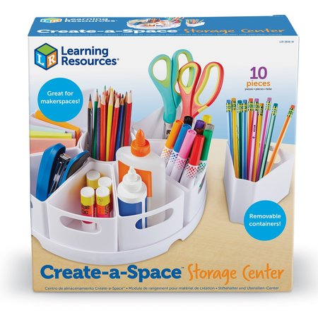 LEARNING RESOURCES Create-A-Space Storage Center, White 3806W